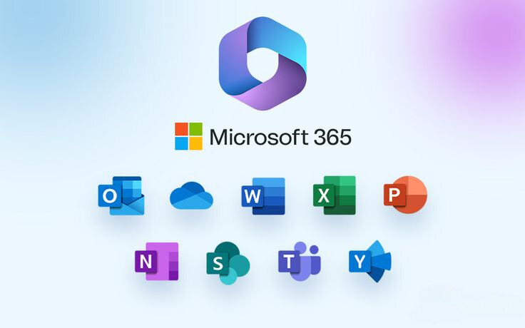 Interface de Microsoft 365 montrant des outils de collaboration